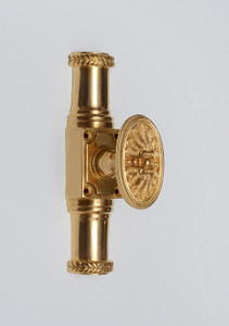Early 20th Century Cremone Bolt with Ornamented Knob Early 20th Century Cremone Bolt with Ornamented Knob