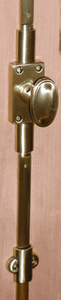 Baldwin Cremone Bolt in Satin Brass and Brown Finish Baldwin Cremone Bolt in Satin Brass and Brown Finish