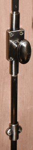Baldwin Cremone Bolt in Satin Brass and Black Finish Baldwin Cremone Bolt in Satin Brass and Black Finish