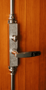 Locking Cremone Bolt in Polished Nickel Locking Cremone Bolt in Polished Nickel