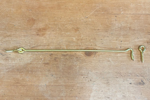 12" Brass Hook & Eye