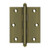 3" x 2-1/2" Ball Tip Cabinet Hinge
