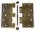 6" x 6" Solid Brass Ball Bearing Door Hinge