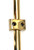Small Cremone Bolt with Flat Lever in Polished Brass, Lacquered