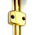 Large Cremone Bolt with Flat Lever in Polished Brass, Lacquered