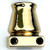 End Guide/Surface Strike For V00 Cremone Bolt in Polished Brass, Lacquered End Guide/Surface Strike For V00 Cremone Bolt in Polished Brass, Lacquered