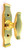 0801 "Whale Tail" Cremone Bolt In Polished Brass, Lacquered With Two-Sided Function