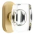Customizable Passage Knob Set With Stretto Narrow Oval Backplate And Choice Backset