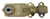 Keyed Lockable Surface Bolt In Brass Brass Plated Steel
