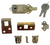 Keyed Lockable Surface Bolt In Brass Brass Plated Steel