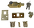 Keyed Lockable Surface Bolt In Brass Brass Plated Steel
