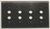 4 Gang Pushbutton Switch Plate in Oil-Rubbed Bronze