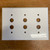 3 Gang Pushbutton Switch Plate in White Painted Steel