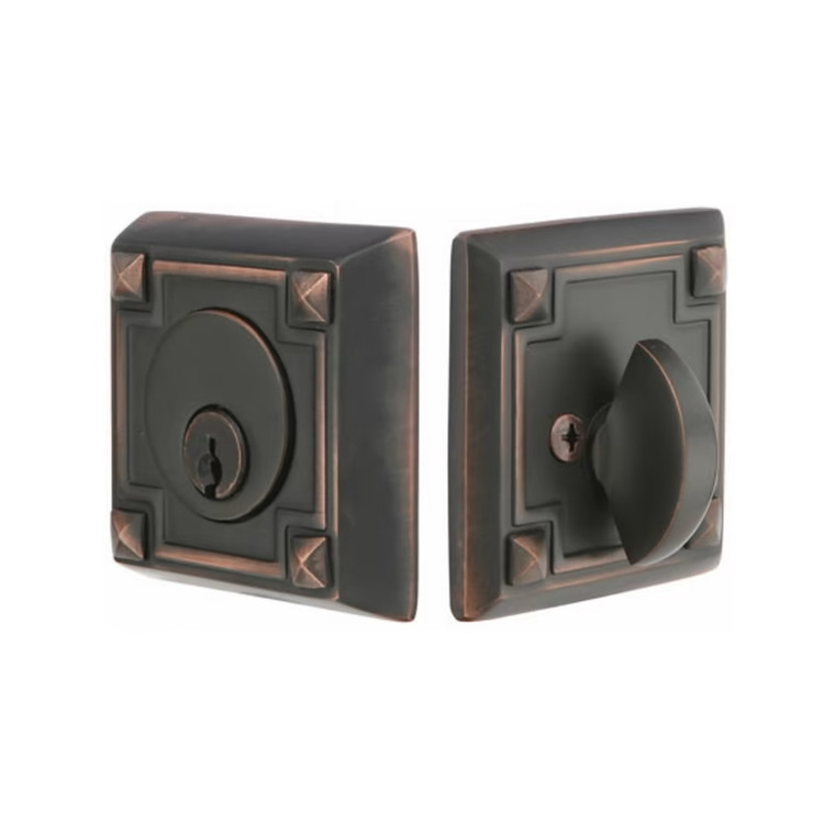 Customizable Arts & Crafts Deadbolt With Choice Backset