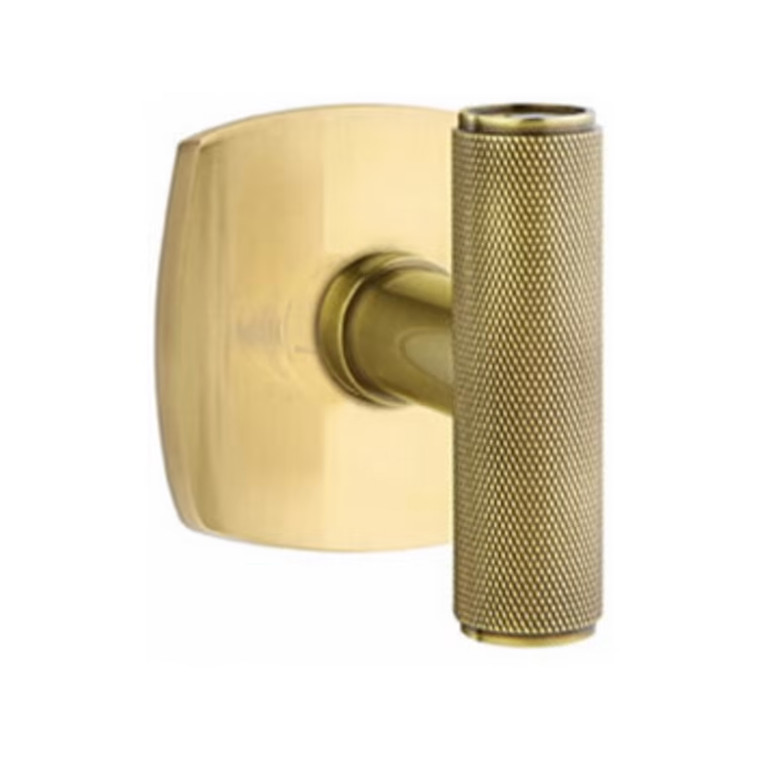 Customizable Emtek Studio Brass Ace Knurled Knob With Choice Backset