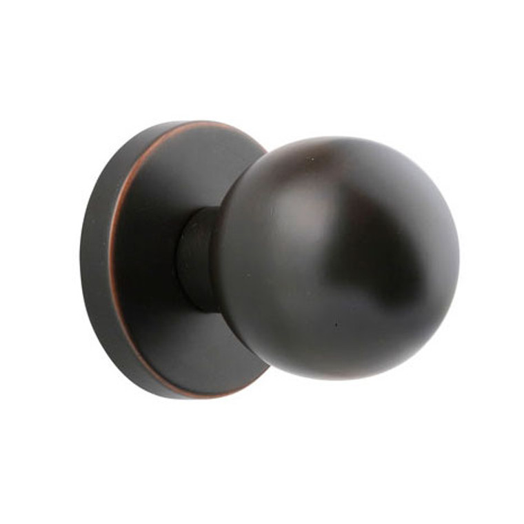 Customizable Emtek Modern Classic Brass Orb Knob With Choice Backset