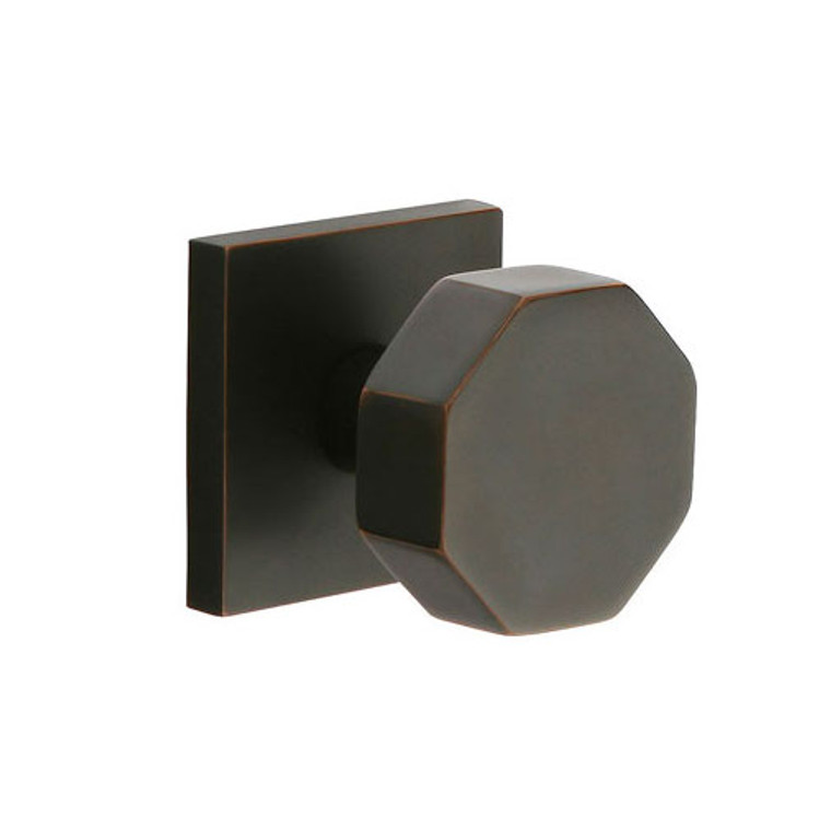 Customizable Emtek Modern Designer Brass Octagon Knob With Choice Backset