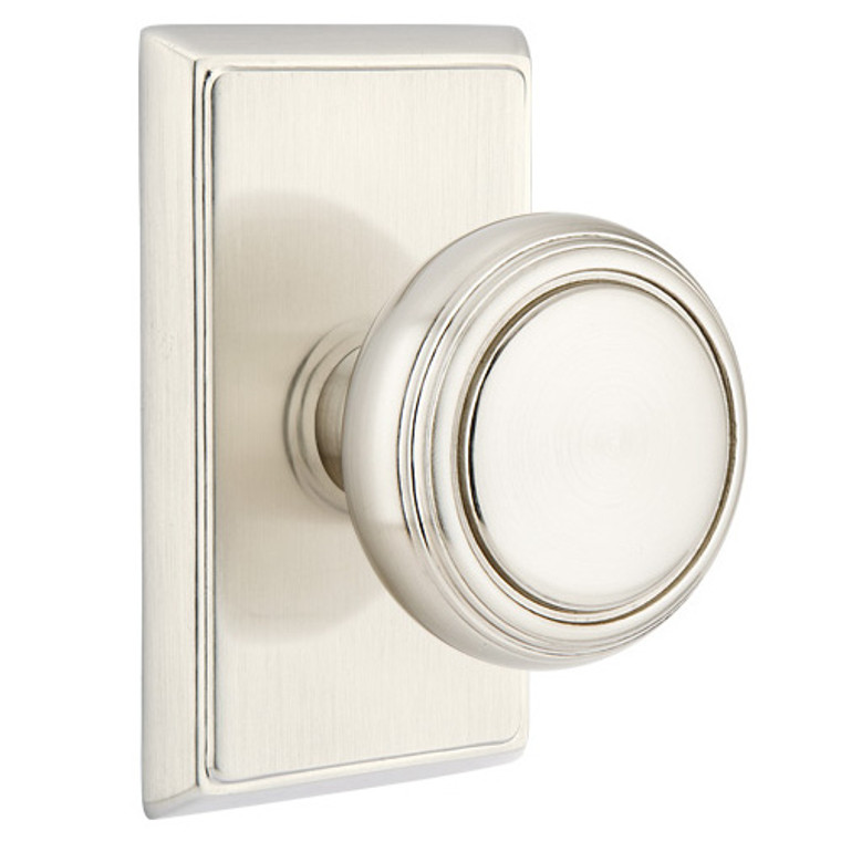 Customizable Emtek Classic Brass Norwich Knob With Choice Backset
