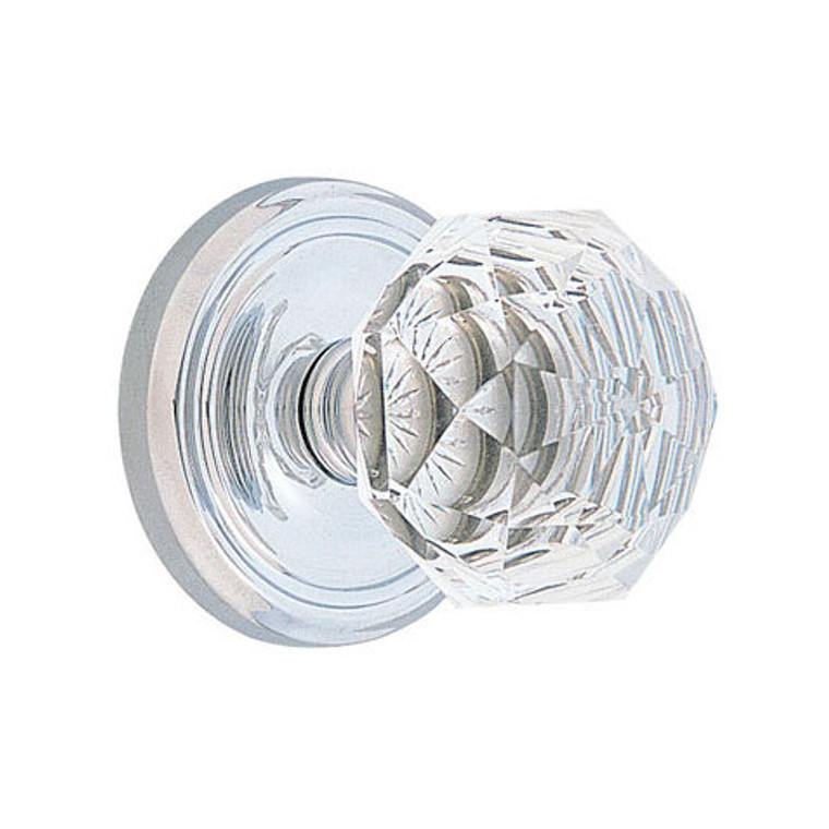 Customizable Emtek Diamond Glass Knob With Choice Backset