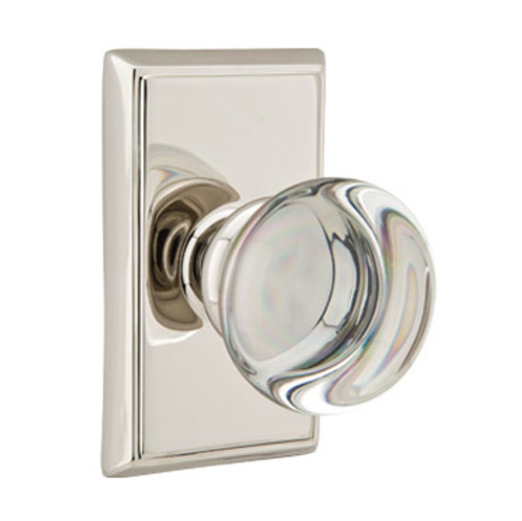 Customizable Emtek Providence Glass Knob With Choice Backset