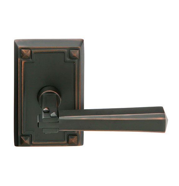 Customizable Emtek Arts & Crafts Lever With Choice Backset