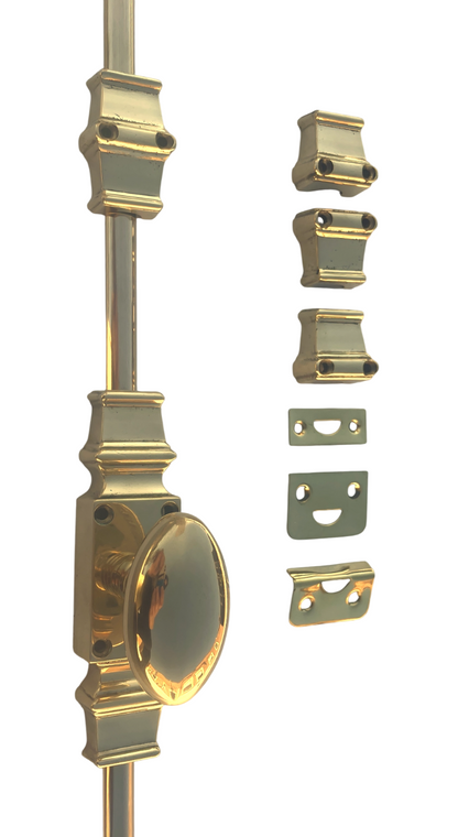 Queen Anne Cremone Bolt In Polished Brass, Unlacquered