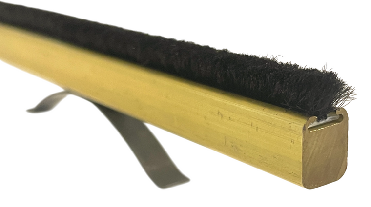 Architectural Bronze Spring-Loaded Meeting Stile Astragal / Weatherstrip