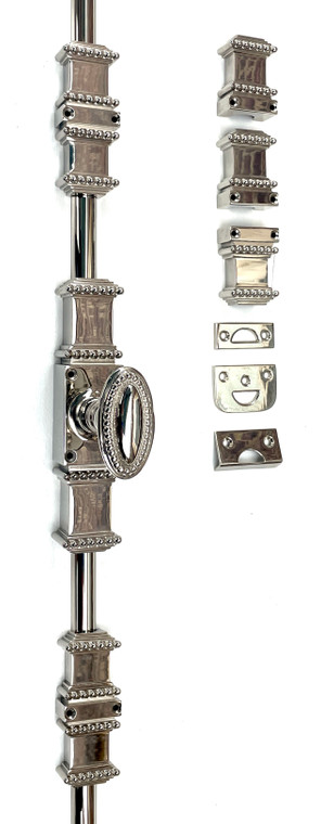 Beaded Early 20th Century Cremone Bolt