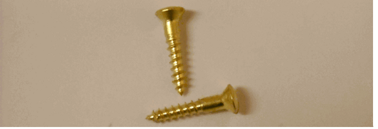 Screw  #4 x 5/8" Oval Head Slotted Brass