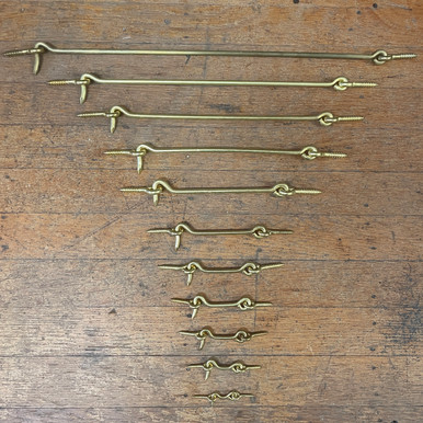 Extra-Large Hook & Eyes 3/Pkg-Antique Brass