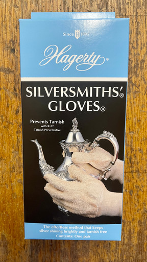 Hagerty Silversmiths' Gloves with R-22 Tarnish Preventative