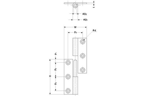 KN Lift-Off Hinge Schematic