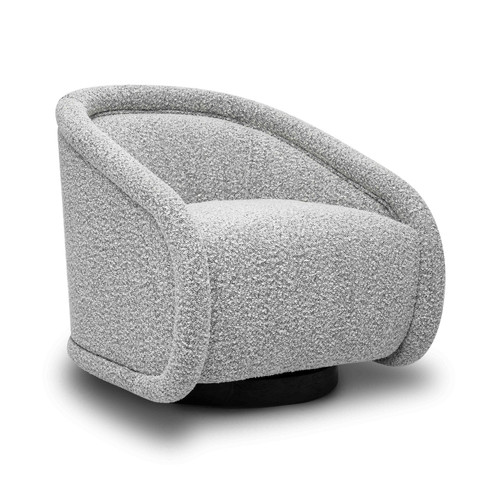 Rory Grey Boucle Swivel Chair | BeBoldFurniture