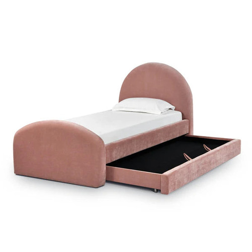 Moon Rose Upcycled Chenille Twin Trundle Bed | BeBoldFurniture