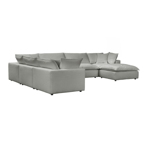 Cali Slate Performance Fabric Modular Large Chaise Sectional | BeBoldFurniture