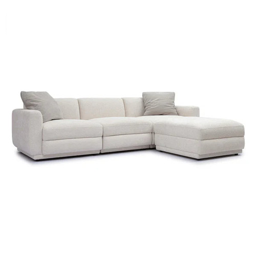 Perry Cream Chenille Modular Sectional | BeBoldFurniture