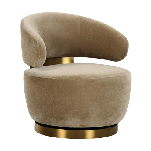 Austin Oat Upcycled Fabric Swivel Chair In Houston | BeBoldFurniture 