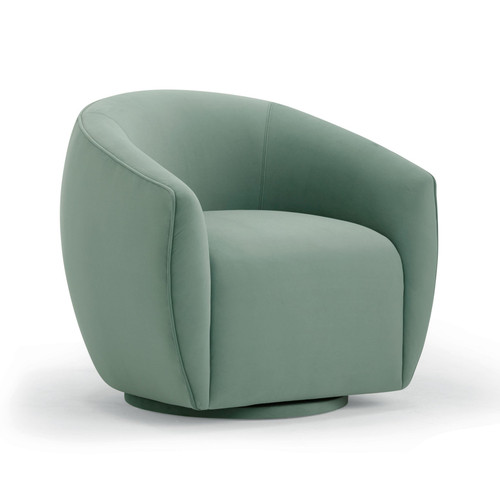 Jordan Sea Blue Velvet Swivel Chair | BeBoldFurniture