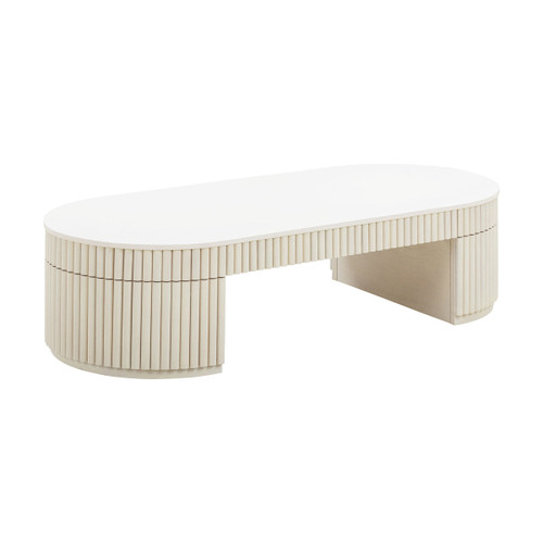 Bella Cream Oval Coffee Table In Houston | BeBoldFurniture 