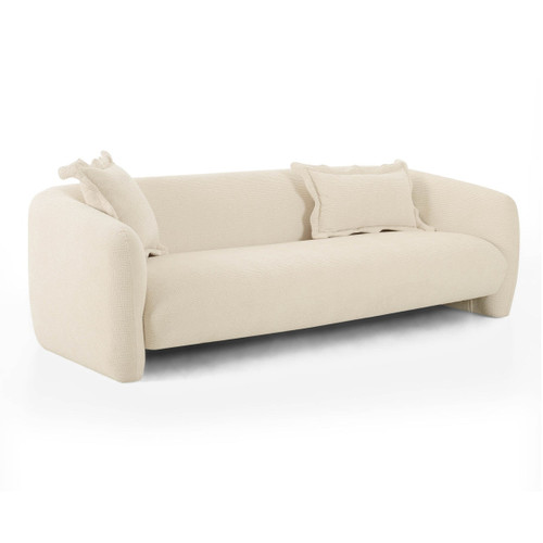 Lou Sandstone Textured Fabric Sofa | BeBoldFurniture