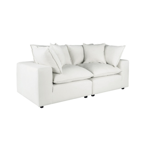Cali Pearl Performance Fabric Modular Loveseat | BeBoldFurniture