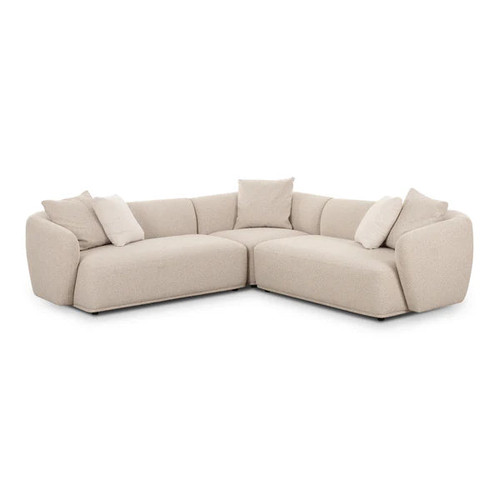 Sylvie Cream Boucle 3-Piece Sectional | BeBoldFurniture