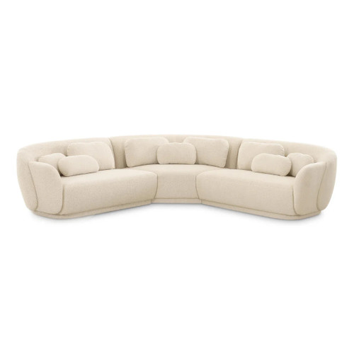 Misty Cream Boucle Modular L-Sectional | BeBoldFurniture