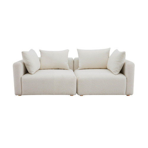Hangover Cream Boucle Loveseat | BeBoldFurniture