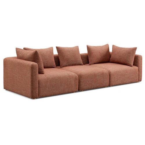 Hangover Sedona Red Textured Fabric Sofa | BeBoldFurniture