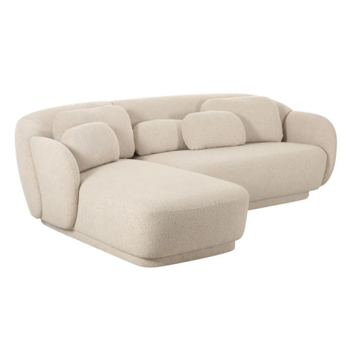 Misty 2-Piece Cream Performance Boucle L-Shaped Sectional