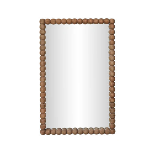Cheyanne 29"X44" Carved Solid Wood Rectangular Wall Mirror