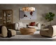 Mattis modern fabric sofa in Santa Cruz Oatmeal with rounded light oak veneer bases and a contemporary upholstered design by Be Bold Furniture.