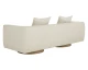 Mattis modern fabric sofa in Santa Cruz Oatmeal with rounded light oak veneer bases and a contemporary upholstered design by Be Bold Furniture.