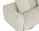 Mattis modern fabric sofa in Santa Cruz Oatmeal with rounded light oak veneer bases and a contemporary upholstered design by Be Bold Furniture.